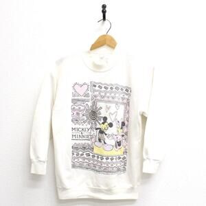 Vintage Walt Disney Mickey Minnie Mouse Sweatshirt Small